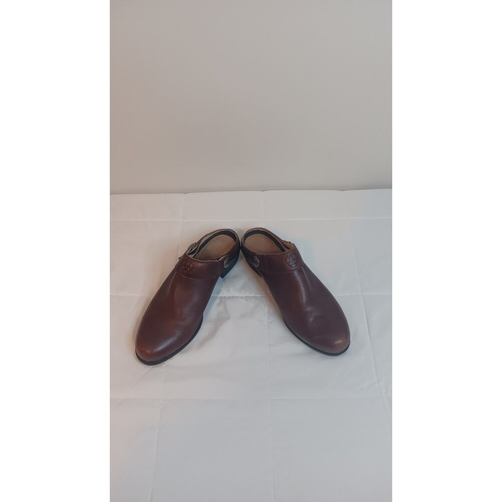 Ariat Sport Mule Brown Leather Slip On Clog Ankle Strap Women's 9.5 Style 94025